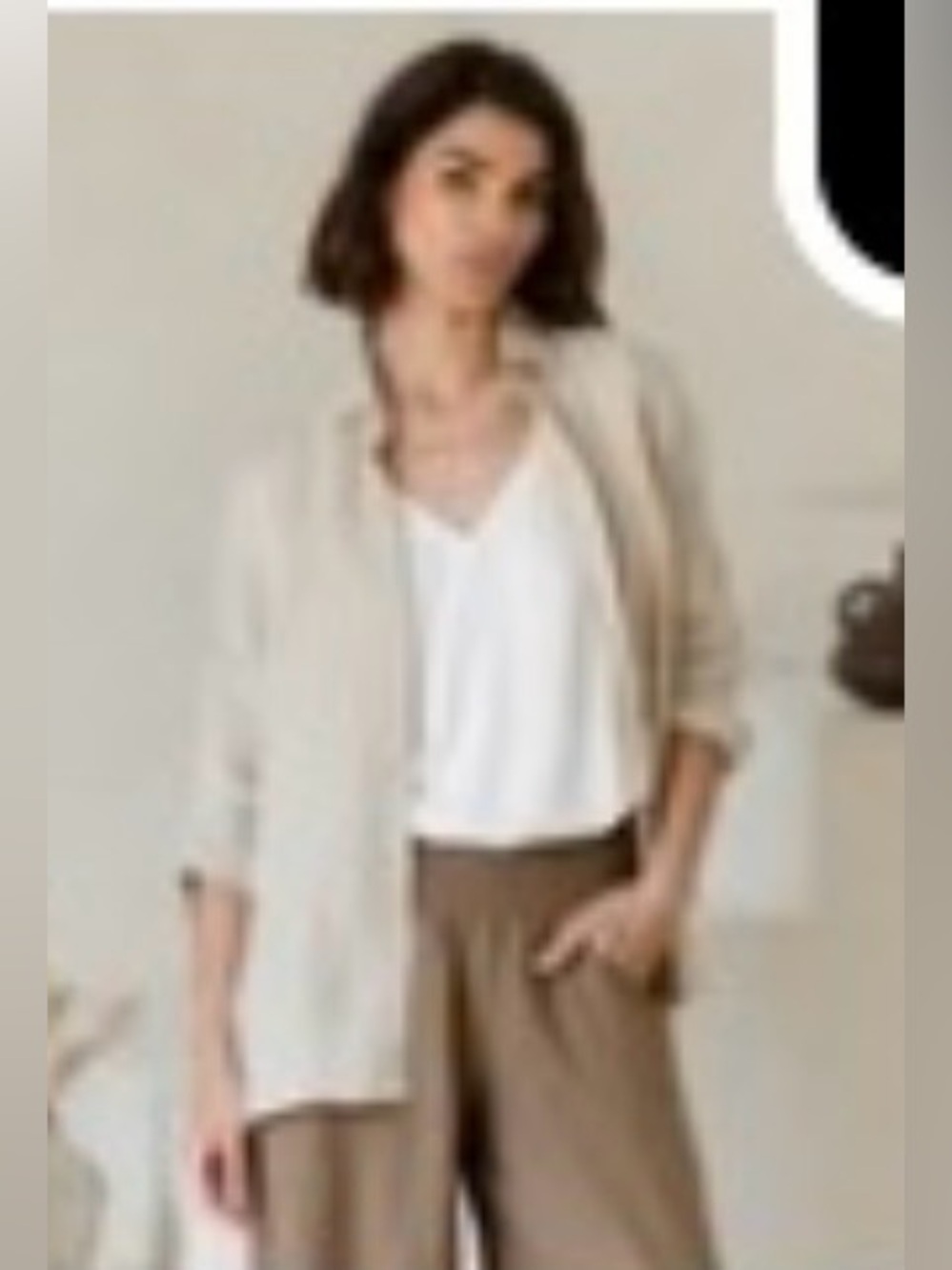 Nomad the Label Laguna French Linen Button-Up Shirt in Wheat, Size AU12/US8 - Picture 10 of 10